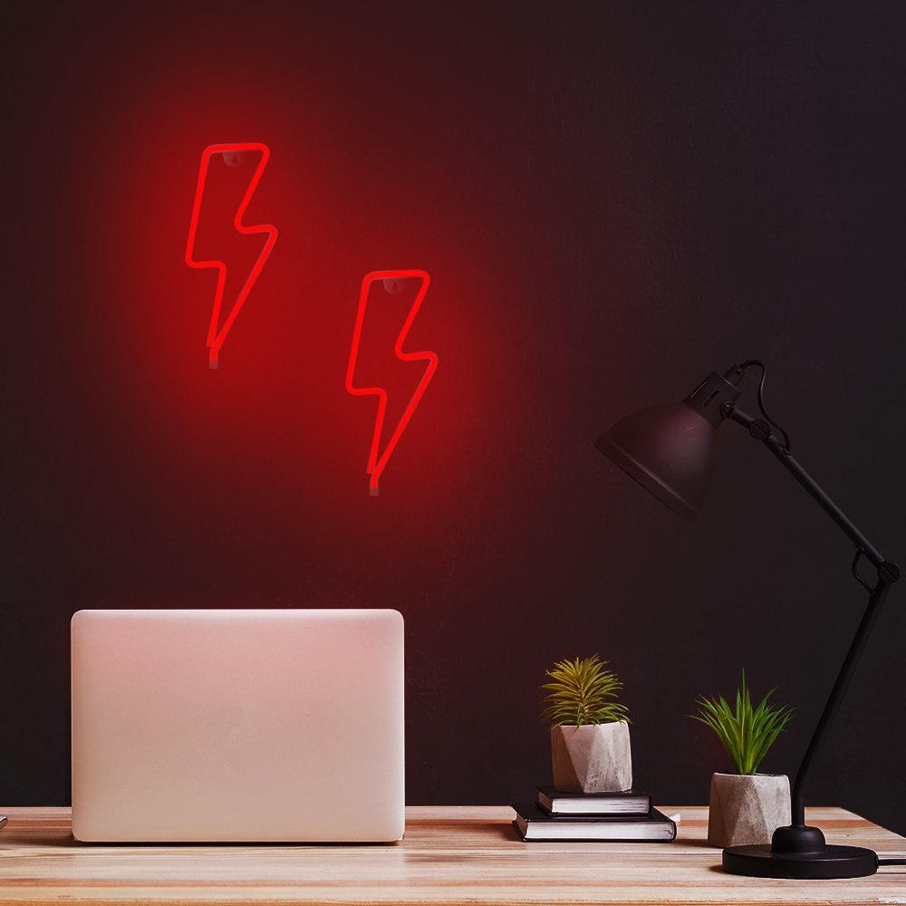 Neon LED PIORUN czerwony Bat + USB FLNE06 Forever Light